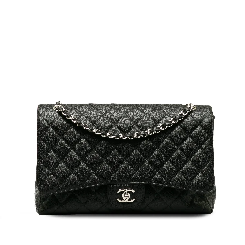 Chanel Colorful Handbag for Spring OutfitsChanel Classic Double Flap Maxi Black Caviar Gold