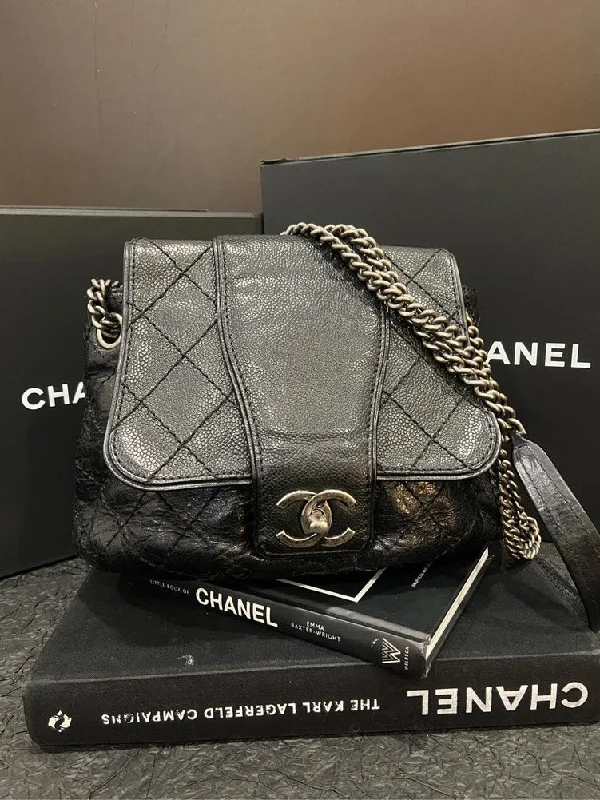 Chanel Quilted Leather Shoulder Bag for FashionistasChanel Black Caviar Leather Flap Bag Medium