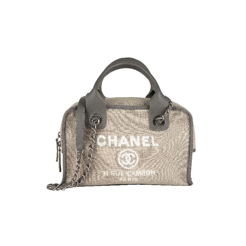 Chanel Chain Strap Handbag for Everyday Use11/7 DOTD- Chanel Deauville Bowling Bag Grey