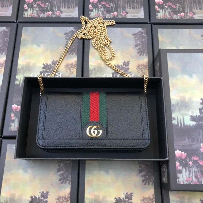 Women Gucci Sylvie bags with a monogram - embossed leatherGucci   Luxury Bags  1270