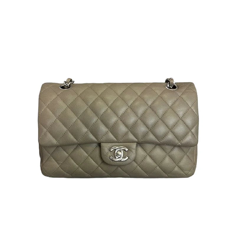 Chanel Limited Edition Handbag for CollectorsClassic Double Flap Medium Caviar Grey SHW