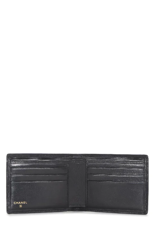 Chanel Black Handbag for Business MeetingsChanel,  Black Quilted Lambskin Bifold Wallet, Black