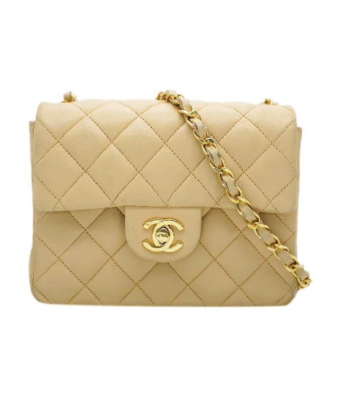 Chanel Luxury Handbag for High - End EventsChanel Mini Classic Flap Beige GHW REC1728