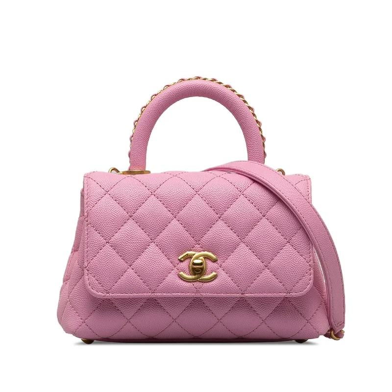 Chanel New Arrival Handbag with Gold HardwareChanel Coco Handle Mini Pink Caviar Gold