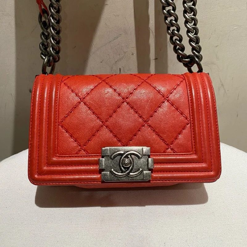 Chanel Colorful Handbag for Spring OutfitsChanel LeBoy Salmon Red Calfskin Small Bag