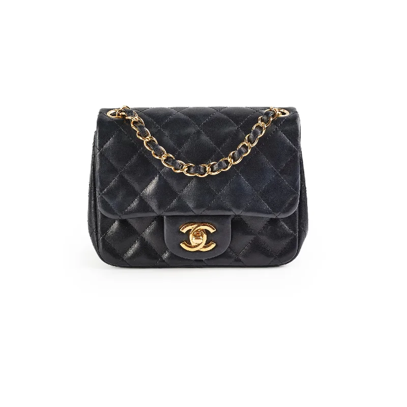 Chanel Designer Handbag with Unique DesignChanel Mini Square Flap Black