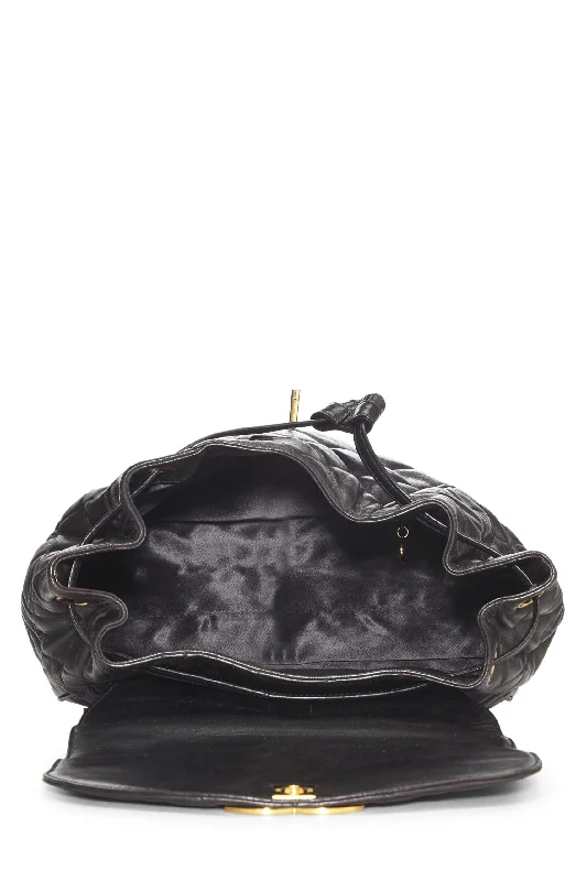 Chanel Limited Edition Handbag for CollectorsChanel,  Black Quilted Lambskin Backpack Large, Black