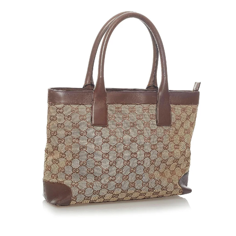 Women Gucci Sylvie bags featuring the signature web stripeGucci GG Canvas Tote Bag (33609)