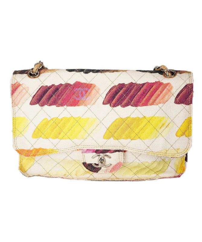 Chanel Designer Handbag with Unique DesignChanel White Canvas with Multicoloured Pattern - DBXS1762