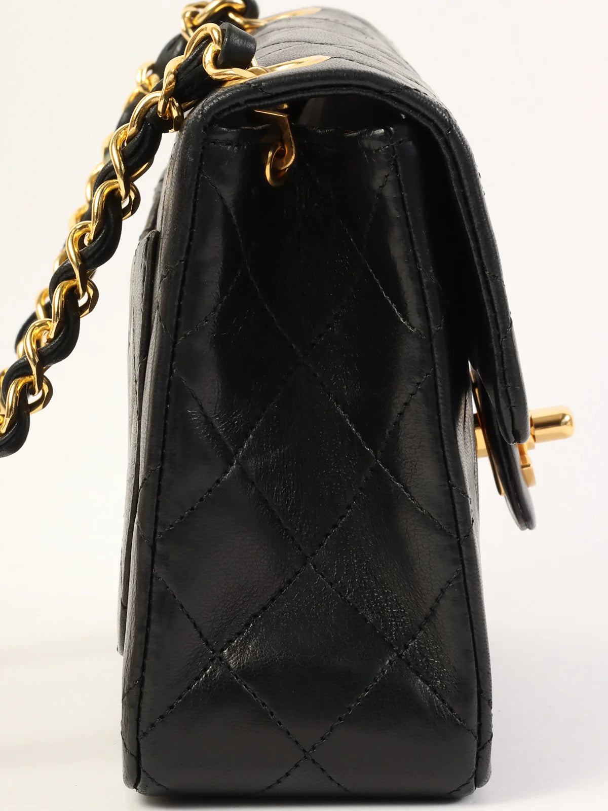 Chanel Handbag with Adjustable Strap for ComfortCHANEL Around 1990 Made Classic Flap Chain Bag Mini Black