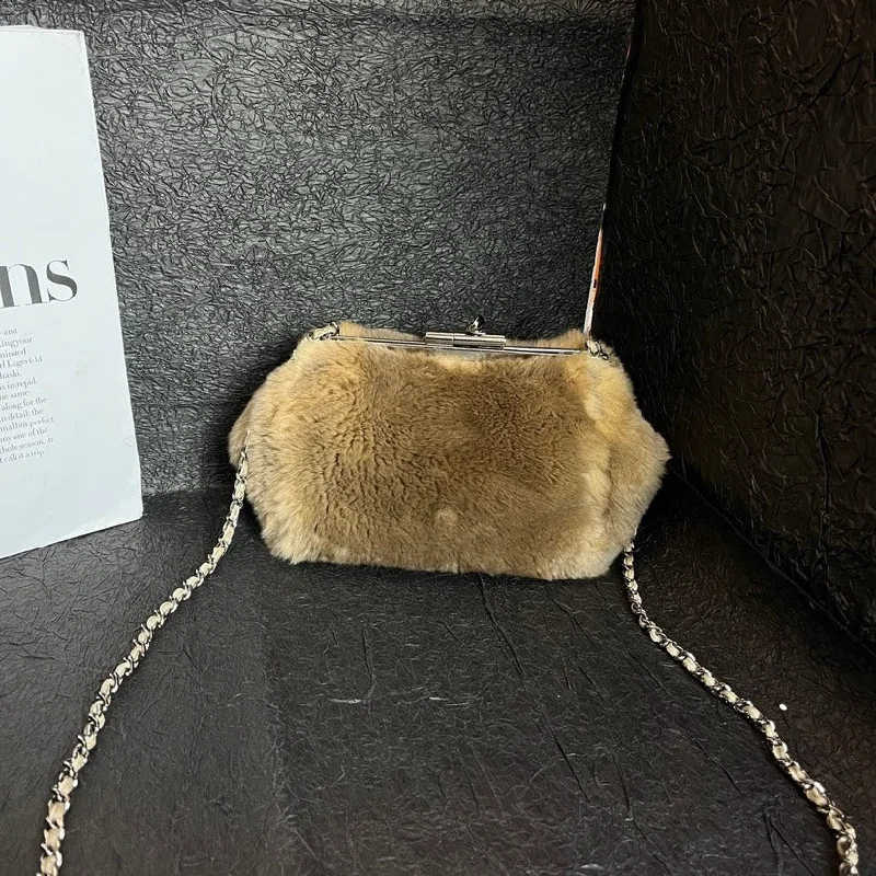 Chanel Chain Strap Handbag for Everyday UseChanel Brown Furry Flap Crossbody Bag 20cm