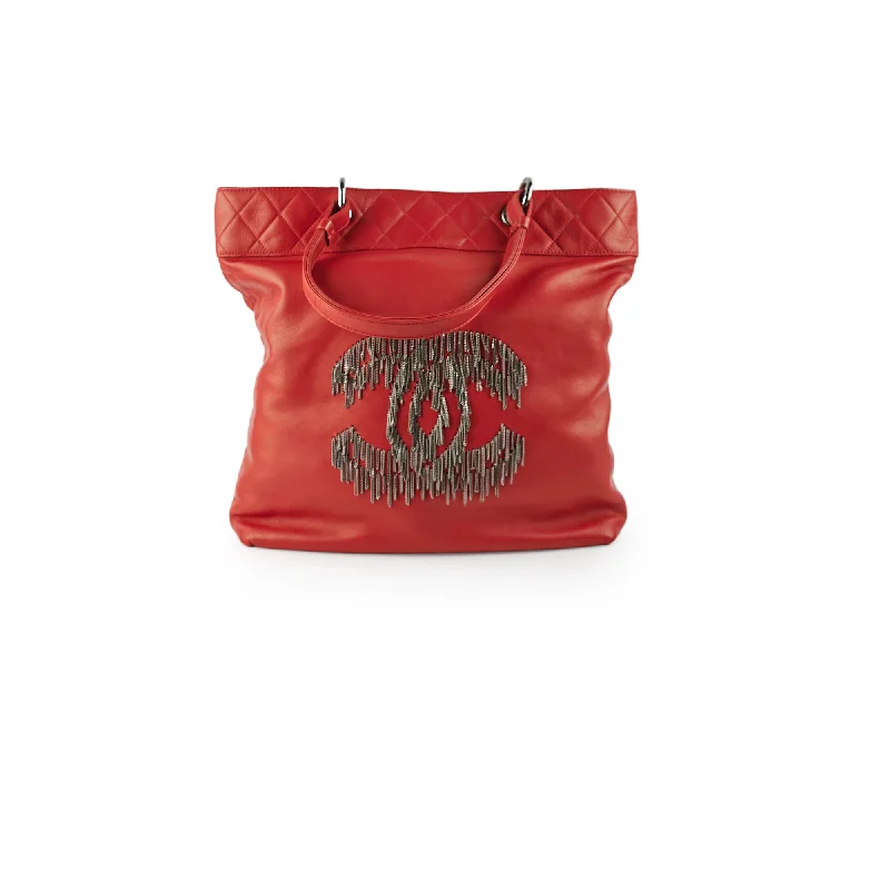 Chanel Chain Strap Handbag for Everyday UseChanel Cabaret Chain Fringe Lambskin Bag Red