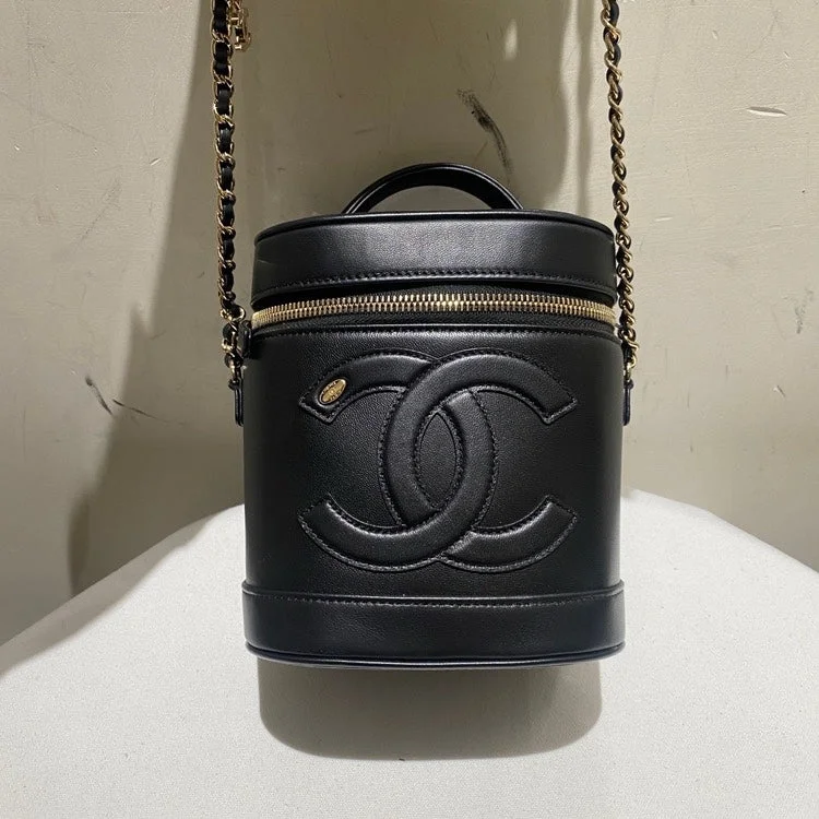 Chanel Handbag with Adjustable Strap for ComfortChanel Black Vanity Case Bag Medium