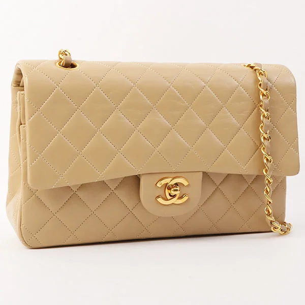 Chanel Luxury Handbag for High - End EventsChanel Around 1990 Made Classic Flap Chain Bag 25Cm Beige