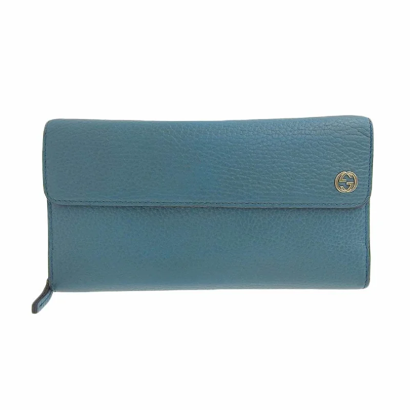 Women Gucci Sylvie bags with a detachable ribbon detailGucci Interlocking G Round Zipper Long Wallet Leather Green Series 449397 1147