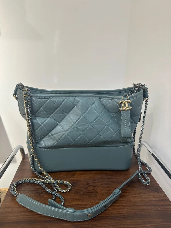 Chanel New Arrival Handbag with Gold HardwareChanel Gabrielle MM Blue Quilted Leather Shoulder Bag Medium