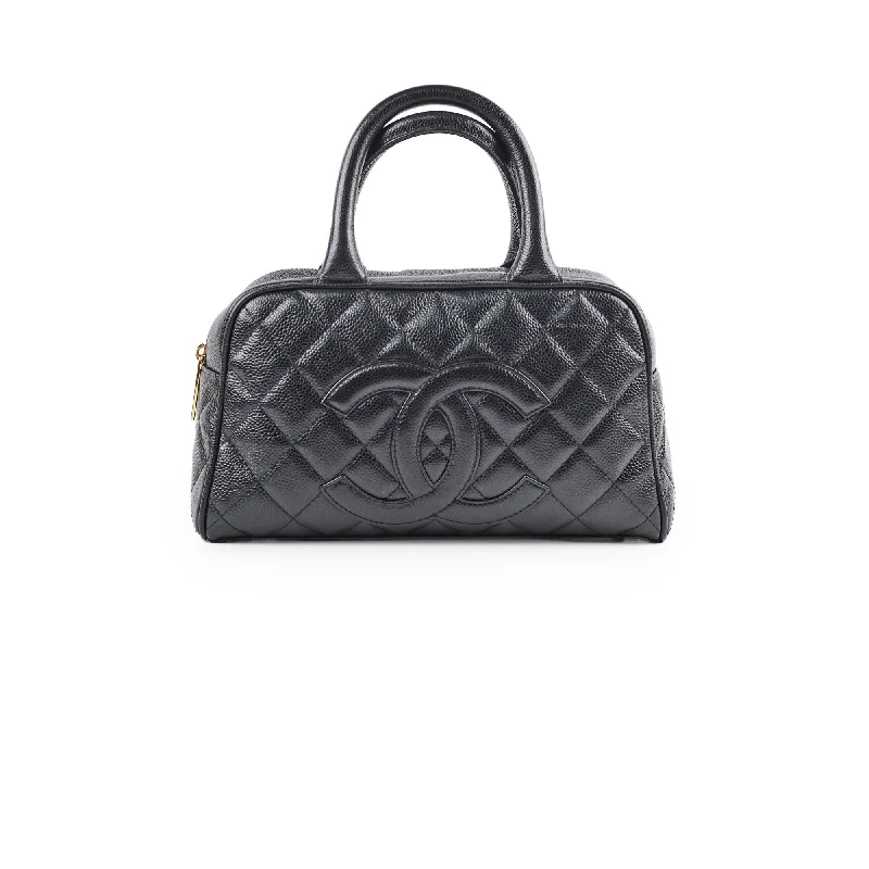 Chanel All - Match Handbag for Versatile StylingChanel Bowling Caviar Black