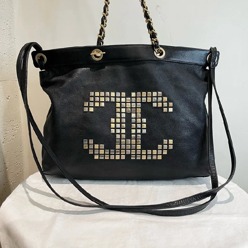 Chanel Colorful Handbag for Spring OutfitsChanel Limited Edition Black Studded Leather Tote Medium