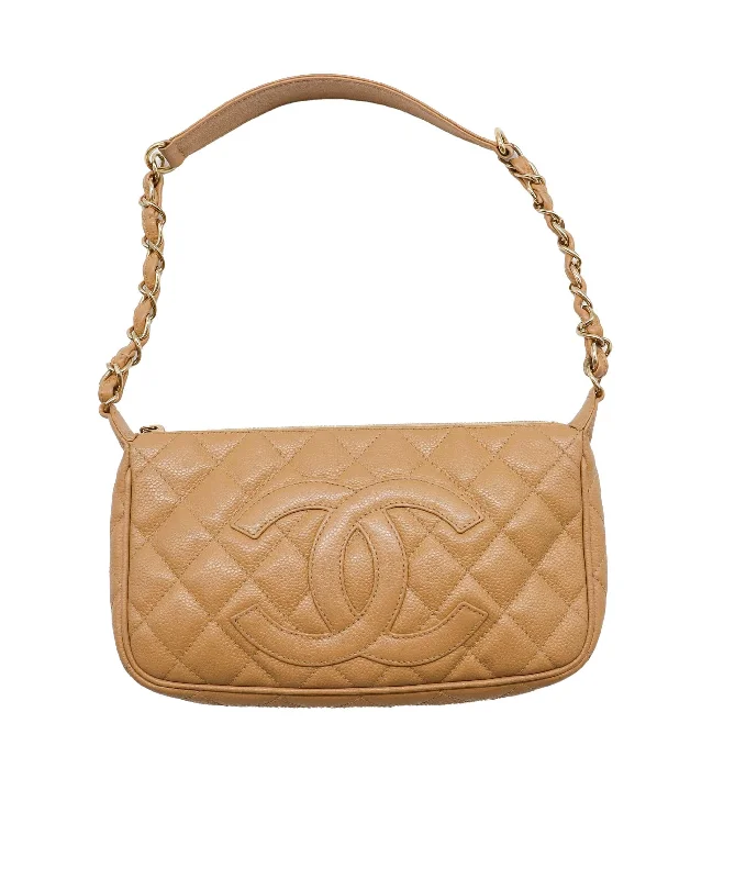 Chanel All - Match Handbag for Versatile StylingChanel Vintage One Shoulder Bag Gold Caviar Skin - DXBS1350