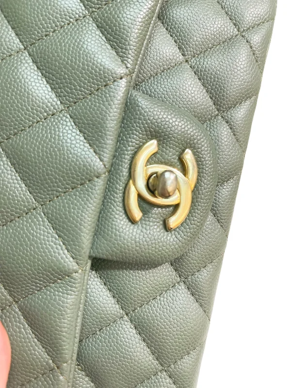 Chanel New Arrival Handbag with Gold HardwareCHANEL 18C Iridescent Green Caviar Rectangular Mini Flap Bag Brushed Gold Hardware