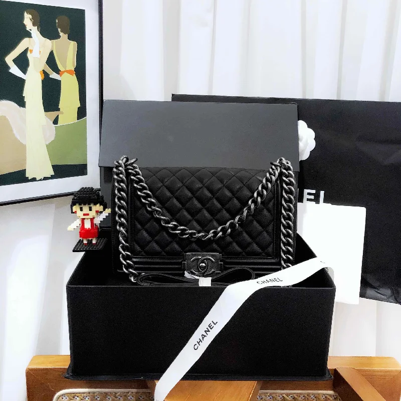 Chanel Limited Edition Handbag for CollectorsChanel Leboy Medium Black Quilted Leather Flap Bag