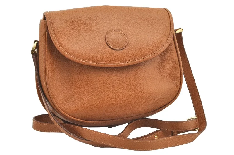 Gucci backpacks for women with a hidden back pocketAuthentic GUCCI Vintage Shoulder Cross Body Bag Purse Leather Brown Junk 2609J