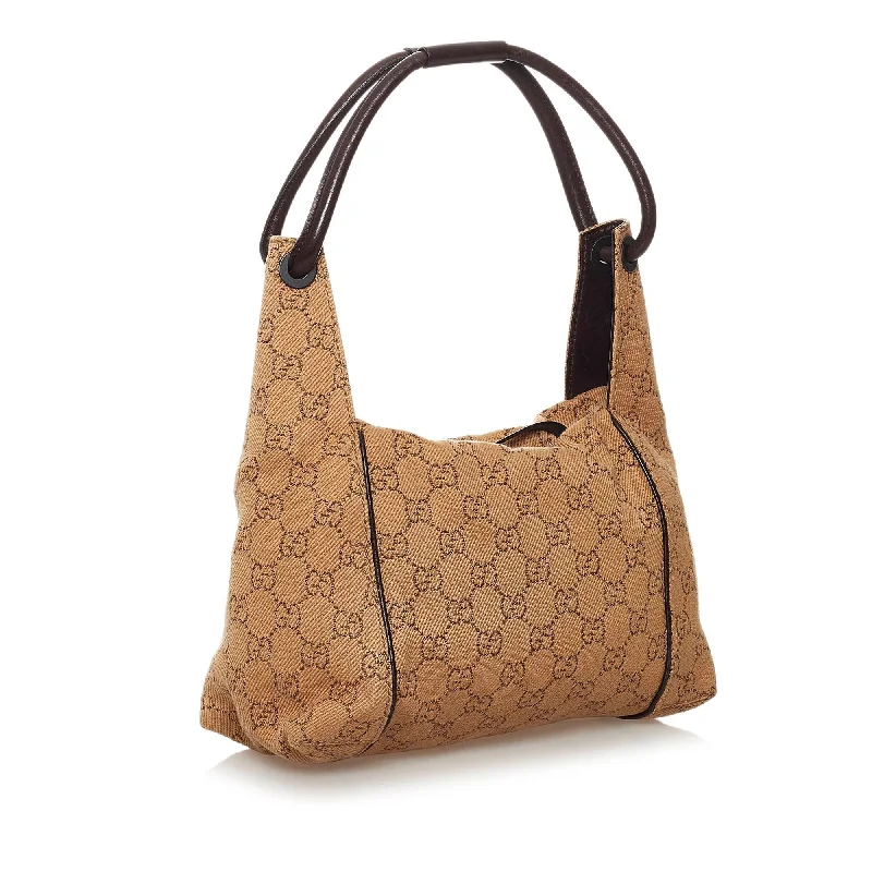 Women Gucci bags with a zip - around closure for securityGucci GG Canvas Shoulder Bag (34148)