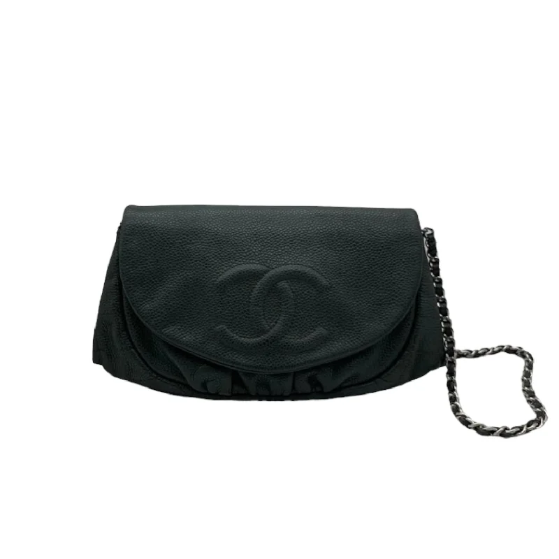 Chanel Vintage Inspired Handbag for Retro LoversHalf Moon Flap Caviar Grey SHW