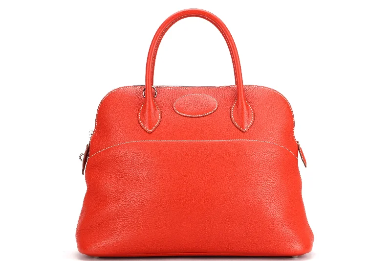 HERMES BOLIDE 34 (STAMP P) SANGUINE CLEMENCE LEATHER, WITH LOCK, KEYS, STRAP & DUST COVER