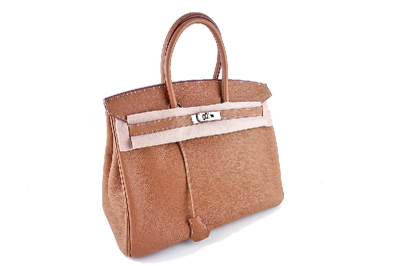 Hermes Camel Gold 35cm Birkin, Pristine "P" Stamp Togo Tote Bag