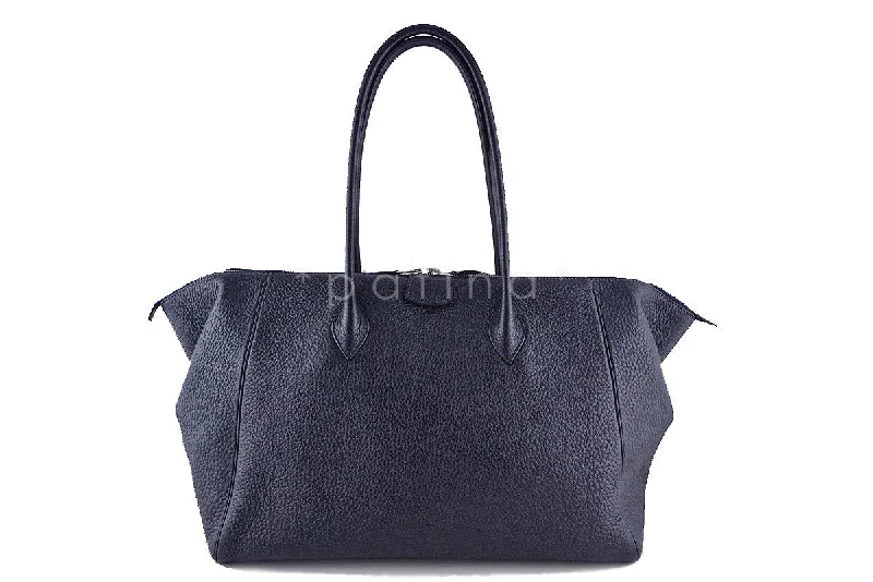 Hermes Indigo 37cm Paris Bombay Shoulder Tote Bag