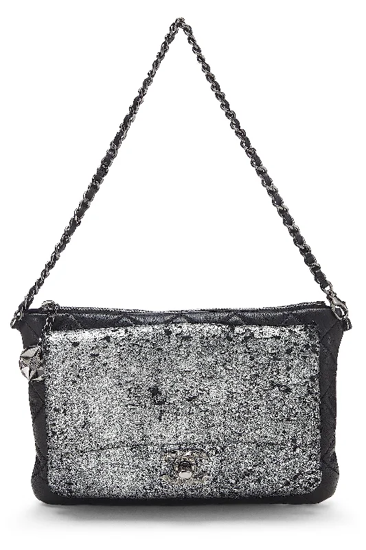 Chanel New Arrival Handbag with Gold HardwareChanel,  Silver Metallic Lambskin Mineral Nights Evening Bag, Multi