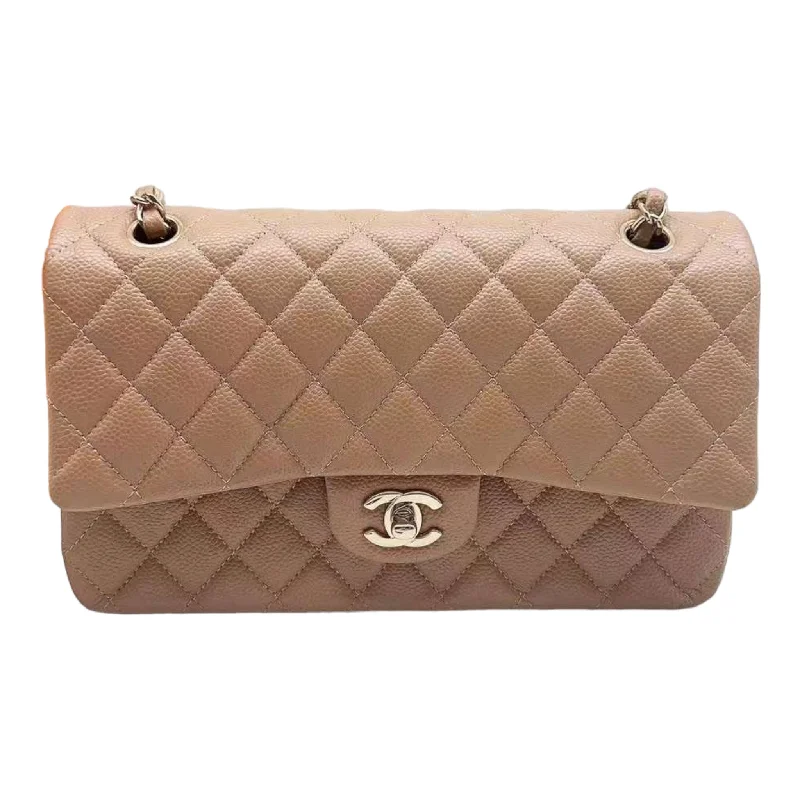 Chanel Classic Flap Bag for Evening PartyCHANEL 18S Iridescent Dark Beige Caviar Rectangular Mini Flap Bag Brushed Gold Hardware